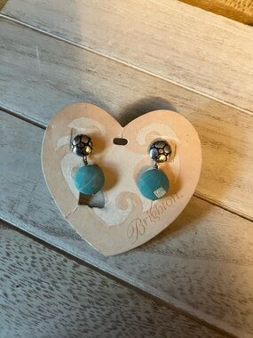 🌸Brighton Teal Blue Faceted Drop Earrings